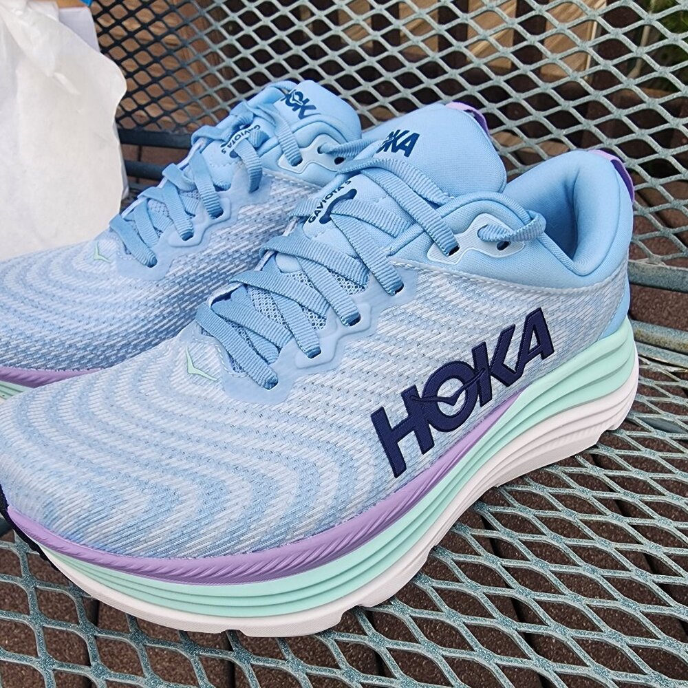 NIB Hoka Women's Gaviota 5 Airy Blue Sunlit Ocean Size 7B Shoe